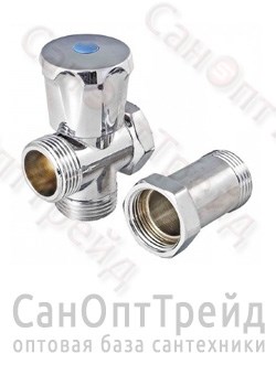 Вентиль трехходовой с удлинителем 3/4"х3/4"х3/4" (НР/НР/ВР) для подключения приборов 5842 хром TiM 20126151