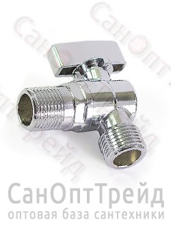 Кран угловой с отражателем 1/2"х1/2" (НР/НР) для подключения приборов 5811 хром TiM 20126138