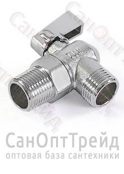 Кран угловой с отражателем 1/2"х1/2" (НР/НР) для подключения приборов 5811A хром матовый TiM 20126141