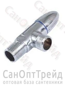 Кран угловой с отражателем 1/2"х3/4" (НР/НР) для подключения приборов 5828 хром TiM 20126148