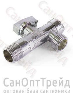 Кран угловой с отражателем и сеткой 1/2"х1/2" (НР/НР) для подключения приборов 5810 хром TiM 20126137
