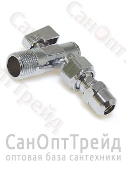 Кран угловой с отражателем и фильтром 10 х1/2" (Ц/НР) для подключения приборов 5829 хром TiM 20126142