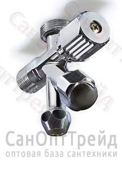 Кран угловой с отражателем комбинированный 1/2" (НР) для подключения приборов 5836 хром TiM 20126143