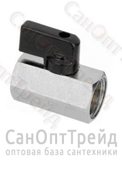 Кран шаровой латунь никель МИНИ полнопроходной 1/2" ВР/ВР TiM 20124916