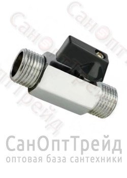 Кран шаровой латунь никель МИНИ полнопроходной 1/2" НР/НР TiM 20124950