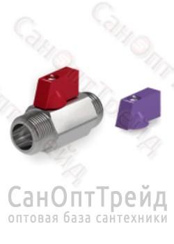 Кран шаровой латунь хром МИНИ полнопроходной 1/2" НР/НР TiM 20124915