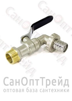 Кран шаровой со штуцером угловой 1/2" НР ручка ТiМ 20124530