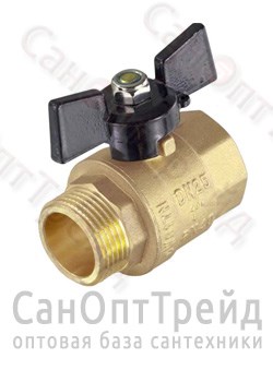 Кран шаровой усиленный бабочка 3/4" Н/В полнопроходной TiM 20124488