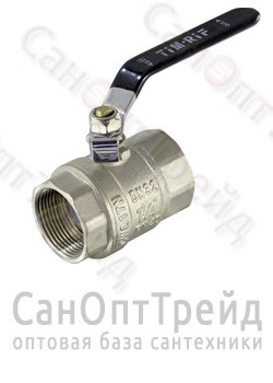 Кран шаровой усиленный никелированный ручка 1" В/В полнопроходной TiM 20124479