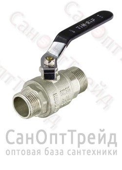 Кран шаровой усиленный никелированный ручка 1/2" Н/Н полнопроходной TiM 20123936