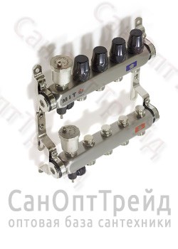 Коллекторная группа из нерж.стали без расходомеров и кранов 1", 10 x 3/4" КВS5010 TiM 20123994