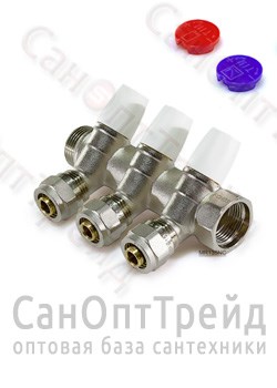 Коллектор с регулирующими вентилями МП 1", 3 х 16 TiM 20124421