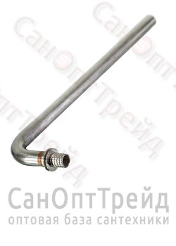Трубка Г-образная для подключения к отопительному прибору 16(2,2)х15 90гр L=250мм TiM 20124814