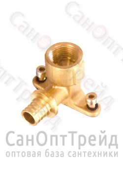 Угольник аксиальный с креплением и резьбой 20(2,8)х3/4" ВР TiM 20124813