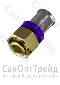 Муфта пресс с накидной гайкой 16 х 1/2" ВР (конус) TiM 20123007