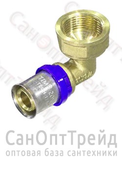 Угольник пресс с резьбой 16х1/2" ВР TiM 20125878