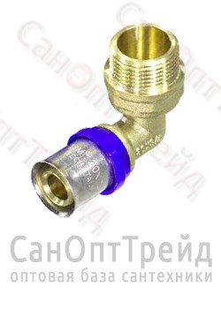 Угольник пресс с резьбой 20х3/4" НР TiM 20125877