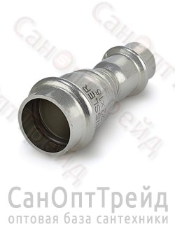 Муфта пресс двухраструбная переходная 28х15 нержавеющая сталь Zeissler 20126157