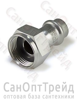 Муфта пресс с накидной гайкой 22х3/4"(ВР) нержавеющая сталь Zeissler 20126172