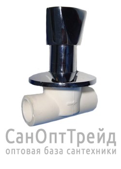 Вентиль под штукатурку ( с хром. ручкой) 32 PPR 20125710