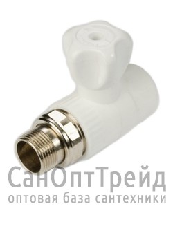 Кран шаровой угловой 20х1/2" НР для радиатора PPR 20124639