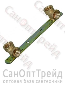 Монтажная планка с водорозетками 1/2"х1/2" ВР/ВР латунь ТiМ 20124213