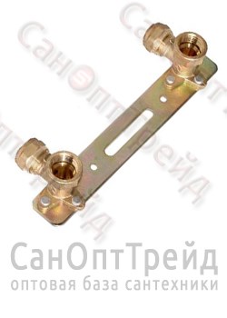 Монтажная планка с водорозетками 16х1/2" (Ц/ВР) латунь ТiМ 20125105