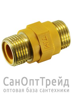 Диэлектрик для газа 1/2"х1/2" НР/НР латунь TiM 20125101