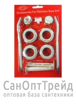 Комплект для монтажа радиаторов 1/2" с двумя кронштейнами TiM 20124924