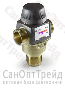 Клапан термостатический 3170С04 подмешивающий (20-55°С) для систем отопления и ГВС 1" НР Zeissler 20125074