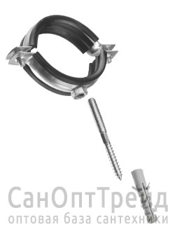 Хомут оцинкованный с саморезом и резиновым уплотнителем 20-25мм TiM 20123776