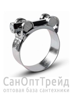 Хомут силовой одноболтовый 162-174мм оцинкованная сталь TiM 20126046