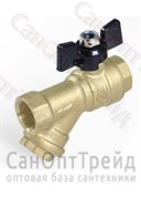 Кран шаровой с фильтром бабочка 3/4
