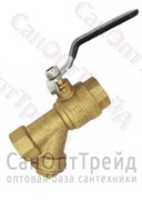 Кран шаровой с фильтром ручка 3/4