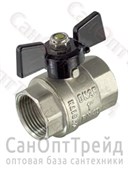 Кран шаровой усиленный никелированный бабочка 1/2