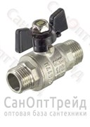 Кран шаровой усиленный никелированный бабочка 1/2