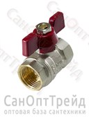 Кран шаровой облегченный никелированный бабочка 1