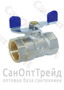 Кран шаровой ЭКОНОМ никелированный бабочка 1/2