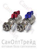 Кран шаровой прямой коллекторный с термометром 1