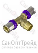 Тройник пресс с резьбой 20х1/2