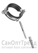 Хомут оцинкованный с саморезом и резиновым уплотнителем 15-19мм TiM 20123775